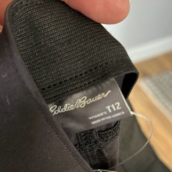 NWT Eddie Bauer size 12 tall 12T 
 black Sightscape Horizon Ankle pants - Picture 5 of 6